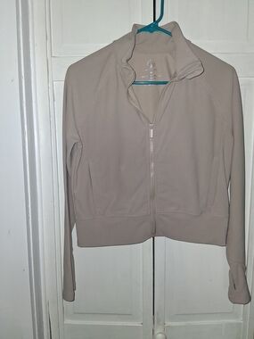 Move Theology Light Beige Women's Zip-Up Jacket